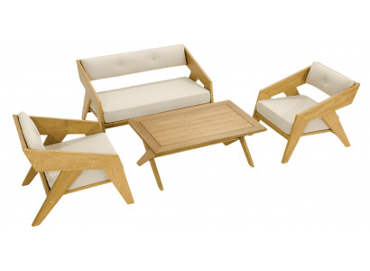 4-teiliges Sofagarnitur Set (2+1+1) mit Couchtisch – Für gemütliche Stunden