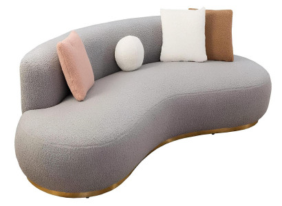 Graues Polster Sofa Moderner Stil Gemütlicher Komfort Relaxmöbel