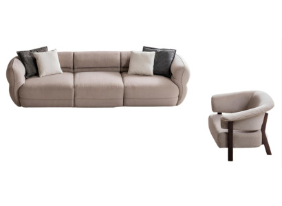 Elegantes Sofa mit Sessel im modernen Stil und hochwertigem Design