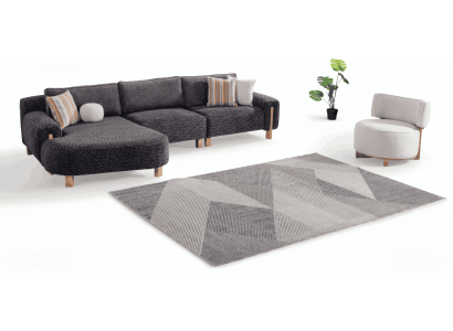Modernes schwarzes Ecksofa kombiniert stilvolles Design mit hohem Sitzkomfort