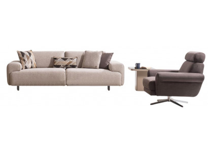 Modernes Möbelset mit Sofa Sessel und Beistelltisch im Design
