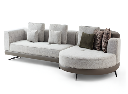 Designer Rundsofa Luxuriöses Polstersofa Exklusive Textilcouchen