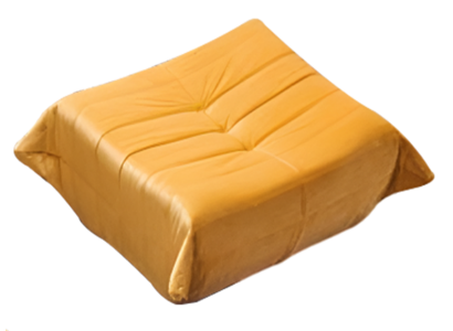 Oranger Designer Sitzhocker Polsterhocker Stilvolle Sitzmöbel Hocker