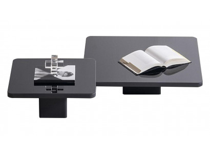 Moderner Couchtisch-Set Designer Schwarzer Satztisch Luxus Tische