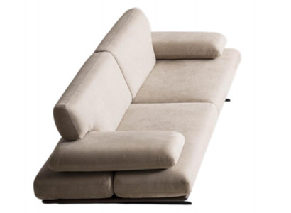 Luxuriöses Beiges Stoffsofa Designer Wohnzimmer 3-Sitzer Edle Couch