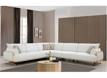 Stilvolles Ecksofa in L-Form mit modernem Design Stoffbezug