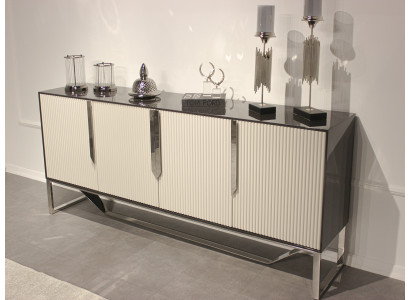 Moderne Weiße Wohnzimmer Kommode Elegantes Metallgestell Möbel