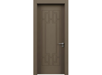 Braune Moderne Innentür Designer PVC-Laminierung Edle Wohnungstüren