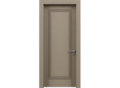 Stilvolle Beige Einzeltür Designer PVC-Laminierung Edle Wohnungstür