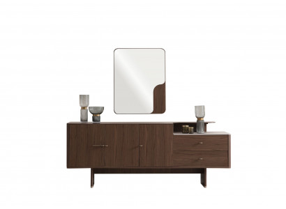 Luxuriöses Braunes Sideboard Wohnzimmerschrank Aufbewahrungsschrank