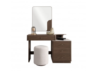 Brauner Schminktisch Designer Spiegel Schlafzimmer Frisiertisch