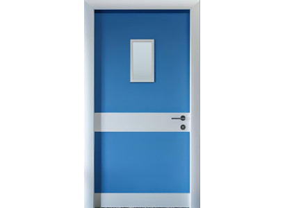 Blaue Tür des Krankenhauses Metalltür Krankenhaustür Türen