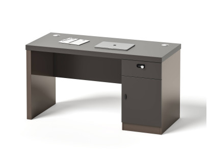 Moderner Grauer Schreibtisch Elegante Arbeitszimmer Tische Möbel