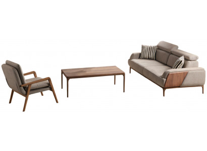 Stilvolles Wohnzimmer-Set mit 3+1-Sitzern und praktischem Couchtisch