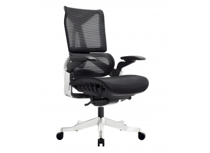 Ergonomischer Designer Bürostuhl Schwarzer Arbeitszimmer Drehstuhl