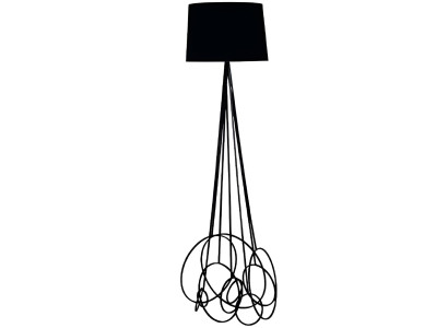 Exklusive Stehlampe Designer Metallringe Wohnzimmer Moderne Lampen