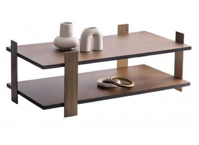Brauner Rechteckiger Designer Couchtisch Stilvolle Wohnzimmer Tische