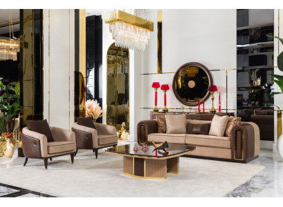 Moderne Sofagarnitur Designer Wohnzimmer Couchen Polstersessel Tisch