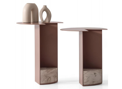 Wohnzimmer Beige Beistelltische Designer Rundtische Ablagetische