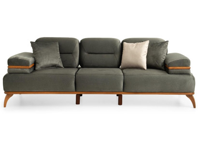 Elegantes Polstersofa Designer Textil 3-Sitzer Wohnzimmer Couch