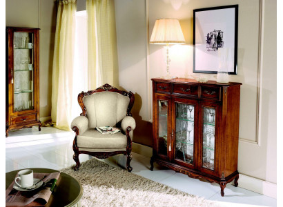Style de mobilier Baroque Commode en bois Armoire Vitrine Mobilier de luxe Fauteuil