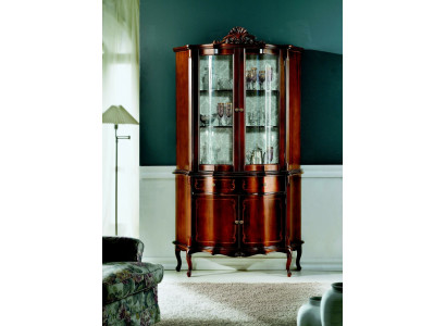 Meubles de design en bois de luxe italien de style baroque Armoire Vitrine Marron Salon neuf