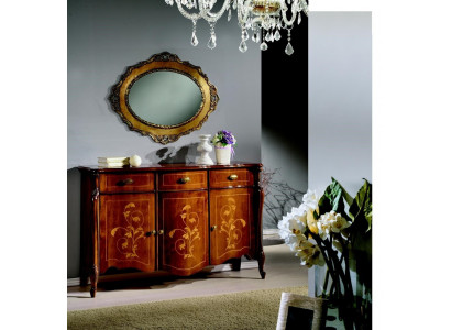 Style de meubles Baroque Ensemble de 2 pièces Meubles de luxe en bois italien Commode de luxe