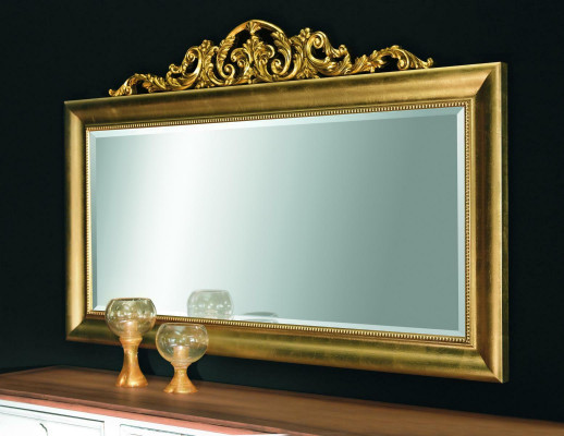 Miroir Miroir mural Rectangulaire Miroir de couloir en bois Miroir à décor de mur Baroque