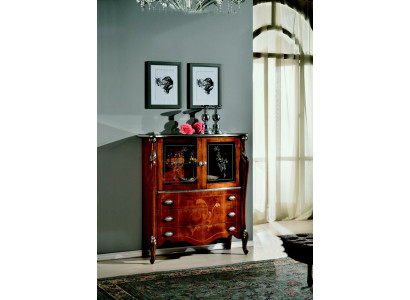 Meubles luxueux en bois, verre de style baroque Armoire Commode Armoires Designer