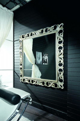 Cadre en bois miroir Miroir mural Classique Design Miroir 192x112 Bois xxl grand