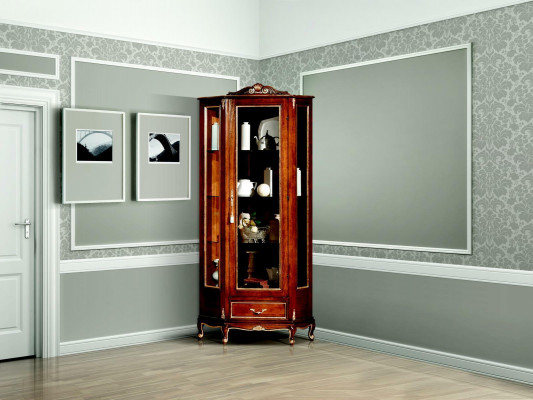 Vitrine d'angle Design Armoire Vitrine Armoires Mobilier Designer Mobilier italien Étagères Étagère