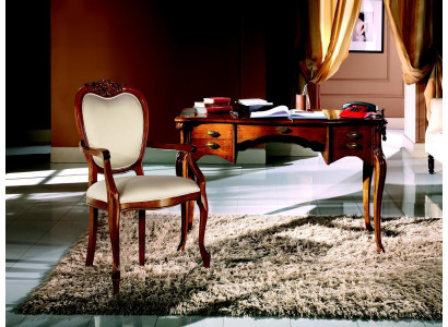Mobilier en bois de luxe pour bureau ensemble de 2 pièces bureau fauteuil italien de luxe