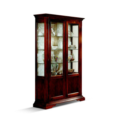 Meubles de luxe en bois italiens de designer chic, style baroque, armoire vitrine salon