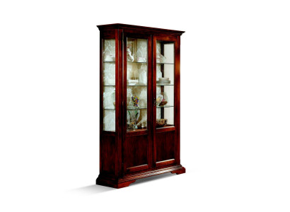 Meubles de luxe en bois italiens de designer chic, style baroque, armoire vitrine salon