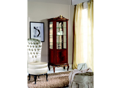 Meuble classique en bois marron Vitrine Chic vitrine de luxe Meubles italiens