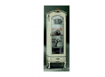 Meuble de luxe classique en bois Vitrine blanche Vitrine chic Mobilier italien neuf