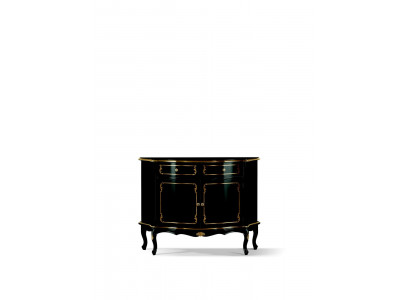 Meuble en bois italien de luxe commode Buffet noir Luxe Armoire