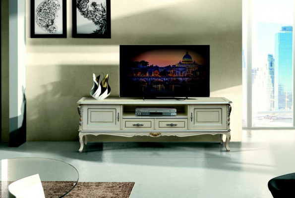 Meuble TV bas Meuble TV Meuble de luxe Table Armoire Salon Bois Meubles Classique Bahut bas