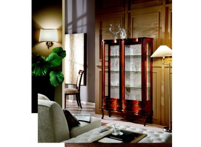 Meuble Classique de Luxe Vitrine de Style Antique Baroque Rococo Vitrine en Verre Salon nouveau