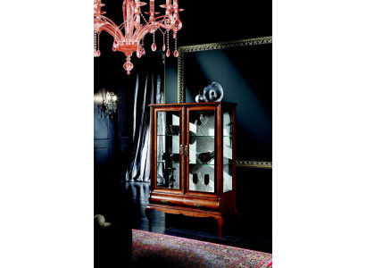 Meubles classiques en bois brun Vitrine Chic vitrine Mobilier italien