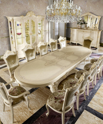 Table de salle à manger de luxe Design italien Mobilier Ameublement Tables Bois massif