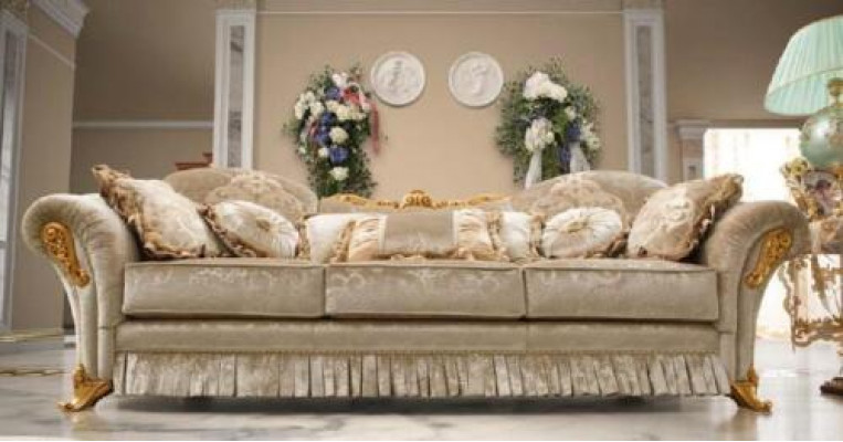 Canapé design Canapé trois places Tissu de canapé Canapé trois places Meubles de chambre Canapés beige.