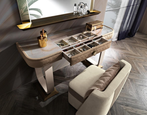 Coiffeuse Chambre Tabouret Ensemble Coiffeuse Console Miroir