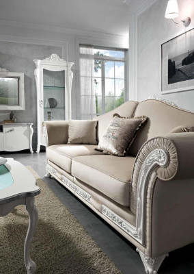 Canapé 3 places Mobilier de salon Canapés trois places Mobilier de luxe italien Tissu