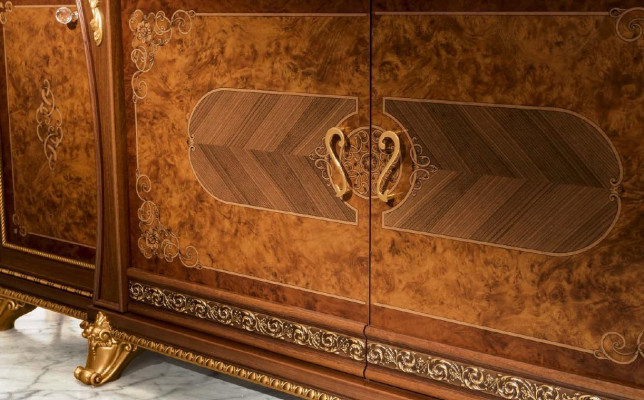 Buffet avec miroir Buffet Buffets Armoire en bois Meubles Commodes Marron neuf