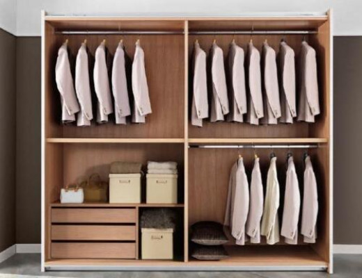 Armoire Portes Coulissantes Armoires Armoire en Bois Chambre Porte-Manteau Mobilier