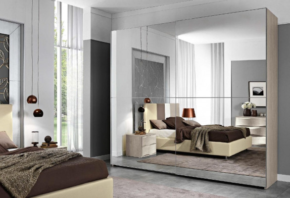 Armoire Portes Coulissantes Armoires Armoire en Bois Chambre Porte-Manteau Mobilier