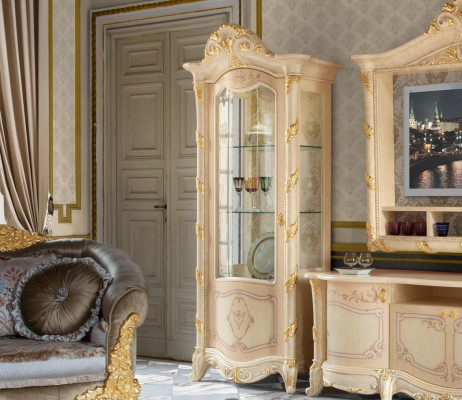 Armoire Buffet Meubles italiens en bois Vitrine Armoire Vitrines Salon