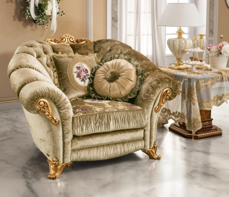Fauteuil inclinable de designer Sofa Seater Baroque Rococo Chaise de salon Fauteuil de salon