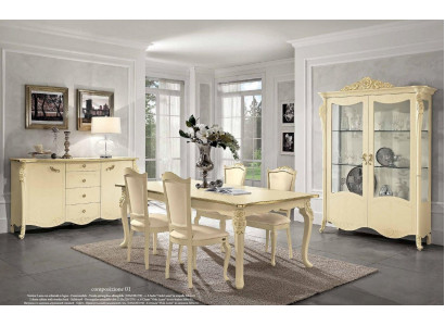Vitrine Armoire Beige Salle à manger Bibliothèque Meubles Bois Massif Vitrine en Verre neuf